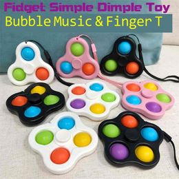with lanyard fidget key ring toys bubble poppers keyring push spinner board stress relief decompression finger bubbles squishies DNA ball G47W6PG