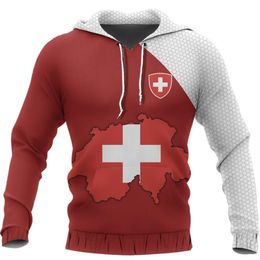 Men's Hoodies & Sweatshirts Switzerland Map Special Hoodie 3D Printed Casual Autumn Unisex Hoodi Dropship Zipper Pullover Women's Sweatshirt