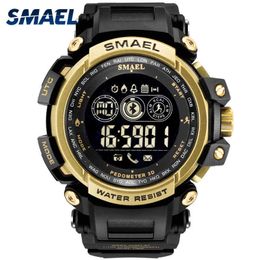Men Digital Wrist Watches Led Display Smael Watch for Male Digital Clock Men Sport Watches Big Dial 8018 Wtaerproof Men Watches Q0524