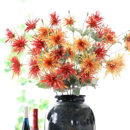 Decorative Flowers & Wreaths 82cm Crab Claw Chrysanthemum Artificial Flower High Quality Silk Home Wedding Decoration Fake Plants Branch