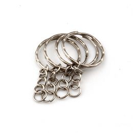 antique key ring UK - 300pcs  lots Antique Silver Alloy Keychain For Jewelry Making Car Key Ring DIY Accessories