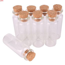 50pcs 14ml Size 22*60*12.5mm Mini Glass Perfume Spice Bottles Tiny Jars Vials With Cork Stopper pendant crafts wedding gifthigh qty