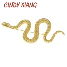 Pins, Brooches CINDY XIANG Unique Design Gold Silver Colour Snake Women Men Lady Metal Animal Brooch Pins Party Jewellery Gifts
