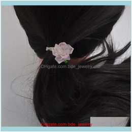 Hair Jewelry Jewelryhair Clips & Barrettes Girl Roses Rubber Band Does Not Hurt Cord Princess Cute Baby Headband Ring Drop Delivery 2021 Oj8