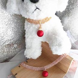 Cat Collars & Leads Puppy Necklace Pet Jewelry Accessories Rhinestone Dog Collar Lovely