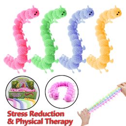 funny fidget toys Australia - 16 Knots Gifts Squishy Fidget Autism Caterpillar Relieves Stress Toy Physiotherapy Releases Stress Worm Anti Stress Funny Toys