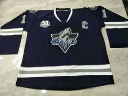 Men Vintage CHL Rimouski Oceanic 11 Alexis Lafreniere Frederik Gauthier With 50th Anniversary Patch Hockey Jersey custom any name or number