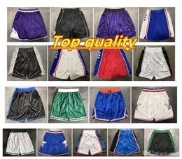 Top Quality ! 2020 Team Basketball Shorts Men Shorts Sport Shorts College Pants White Blue Red Purple Yellow Black