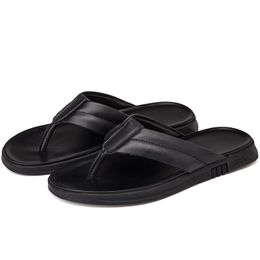 Slippers Verano Flip Mens Shoes Half Flop Summer Man Hombre Slippers-men Beach Para Leather Estar Massage Soft Zapatillas