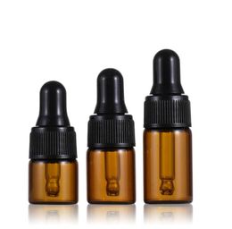 1ml 2ml 3ml Transparent amber Dropper Bottle,Essential Oil/Perfume Packaging Container