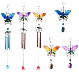 Butterfly Wind Chimes Garden Decoration Metal Windbell for Indoor Outdoor Patio Balcony Pendants Craft Decor Holiday Gift