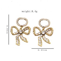 18K Gold Plated S925 Silver Brand Designers Letters Stud Square Geometric Luxury Women Rhinestone Pearl Earring For Wedding Party Jewerlry Accessories 2 Colors