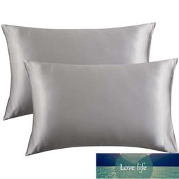 Silk Simulation Pillowcase for Hair and Skin 2 Pack Pillow Cases Decorative Bedsure Satin Pillow Covers with Envelope Closure