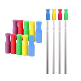 Silicone Tips for Stainless Steel Straws Tooth Collision Prevention Straws Cover Silicone Tubes free