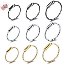 Hoop Nose Rings for Women Men 316L Surgical Steel Earring Body Piercing Jewelry