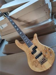 5 strings 24 Frets Electric bass guitar With Rosewood Fingerboard Neck-thru-body,Bass is in stock and can be shipped immediately,
