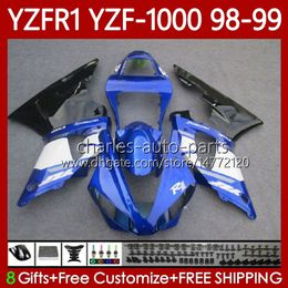 OEM Fairings For YAMAHA YZF-R1 YZF1000 YZF R 1 1000 CC YZFR1 98 99 00 01 Bodywork 82No.95 YZF R1 1000CC Blue black 1998 1999 2000 2001 YZF-1000 98-01 Motorcycle Body Kit