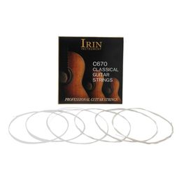 cuerdas de nylon de guitarra clásica Rebajas PCS Cuerdas de guitarra Nylon Plateado Set Super Light para accesorios acústicos clásicos Braid Line