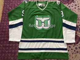 #9 GORDIE HOWE Hartford Whalers RETRO HOCKEY JERSEY Mens Embroidery Stitched Customize any number and name Jerseys