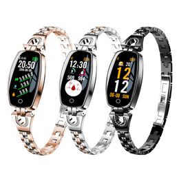 h8 watch Australia - H8 Smart Watch Bracelet Women Wristband Blood Pressure Heart Rate Monitor Fitness Tracker IP67 Waterproof Band Female