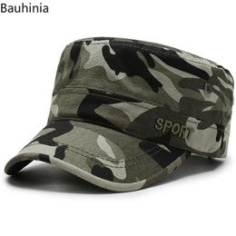 Men Tactical Camo Military Hats Camouflage Embroidery Flat Cap Male Baseball Caps Army Force Wide Brim