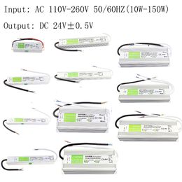 10pcs DC24V 10w 20W 30W 36W 45W 50W 60W 80W 100W 120W 150w Led Transformer Waterproof Electronic Driver Outdoor Power Supply