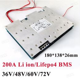 GTK BMS 36V/48V/60V/72V 200A Lifepo4 li ion battery protection board for lithium Lifepo4 battery pack PCB balance