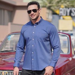 Spring Men's Oversize Thin Denim Shirt Business Casual Four Seasons -large Size Top Male Brand Shirts 8XL 9XL 10XL 210531