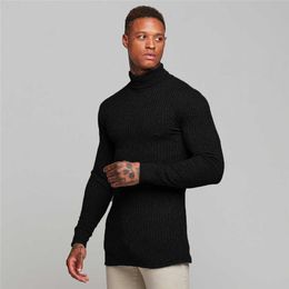 Brand Casual Turtleneck Sweater Men Pullovers Autumn Winter Fashion Style Solid Slim Fit Knitwear Full Sleeve Y0907