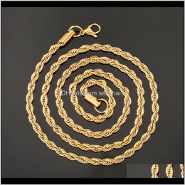 Chains 24Inch Necklaces Type Stainless Steel Jewellery Main Material Flat Thick Curb Chain For Men Mj00N Jwjdz