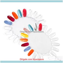 Nails Salon Health & Beautynail Tip Comestic Polish Art Acrylic False Tips Practice Display Round Wheel Diy Nail Tool Drop Delivery 2021 2Vj