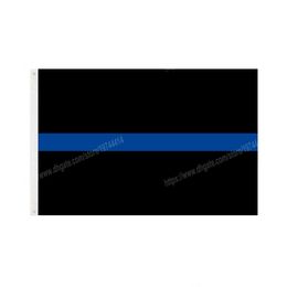 Thin Blue Line Flag 90 x 150cm 3 * 5ft Custom Banner Metal Holes Grommets USA Indoor And Outdoor can be Customised