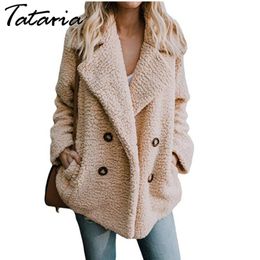 Women Coat Winter Warm Plus Size Open Stitch Slim Black Plush Faux Rabbit Fur Loose Cardigan Ladies Thick Long 210514
