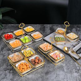 -Блюда тарелки фруктовые пластины творческие современные гостиная сухое закуска украшения стола ресторан эль услуга лоток кухонные принадлежности