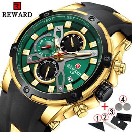 Reward Wrsit Watch Men Top Luxury Brand Sport Chronograph Gold Male Wrsitwatches Army Military Watch For Men Reloj Hombre 210527