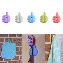 Thumbs hands hook holder convenient cable Data cable storage creative kitchen multifunction clip-board fashion personality