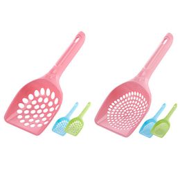 Plastic Cat Litter Scoop Pooper Pet Grooming Cleaning Tool Care Sand Waste Scooper Cats Litter Shovel Hollow Lightweight Durable Easy to Clean HY0343