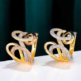 missvikki Luxury Noble Women CZ Ring Gothic Dubai Style Bridal Wedding Party Anniversary Best Gift Jewellery High Quality 2021