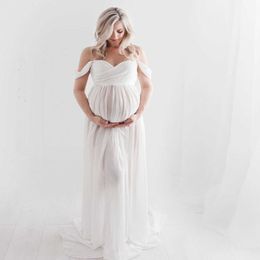 Sexy Maternity Photography Dresses Shoot Chiffon Pregnancy Dress Photography Prop Maxi Gown Dresses For Pregnant Y0924