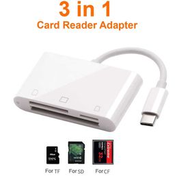 Type C To SD TF Micro SD CF Card Reader USB C OTG Adapter for IPad Macbook PC For Huawei P40 P30 Xiaomi Samsung S20 S10 S9
