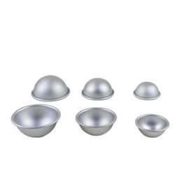 2021 Mini Aluminum Hemisphere Ball Cake Molds Pans Half Sphere Bath Bomb Baking Mold Pastry Moulds, 3 Different Size