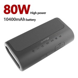 80W party bluetooth speaker karaoke speaker portable TWS outdoor wireless DJ rock speaker waterproof subwoofer with power bank