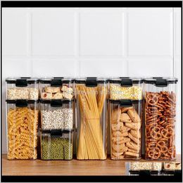 Housekeeping Organisation Home Gardenrefrigerator Organiser Tea Bean Grain Storage Box Eco-Friendly Kitchen Containers Sealed Container Clear