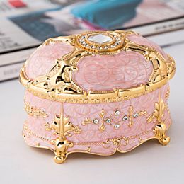 High-grade Oval Jewellery Box European Gift Storage Case Home Art Craft Decoration Organiser Ring Earrings Necklace Casket Chest