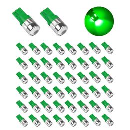 50Pcs Green T10 W5W 5630 6SMD 12V Led Bulbs For Car License plate light Interior Lights Reading Light Trunk Light Bulb