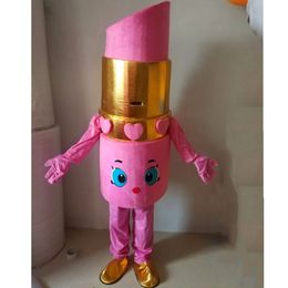 Halloween Lipstick Mascot Costume High quality Cartoon Anime theme character Christmas Carnival Costumes Adults Size Birthday Party Outdoor Outfit