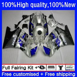 Bodywork For HONDA CBR600FS CBR600 F2 CBR600CC 91-94 Body 34No.239 CBR 600F2 600 F2 FS CC 600CC 600FS 1991 1992 1993 1994 CBR600F2 91 92 93 94 Fairing Kit Blue silver