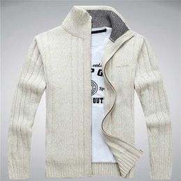 Men's Winter Sweater Casual Knitted Cardigan Jackets Thick Warm Clothing Cashmere Sweater Coats Outerwear Male Knit Sweater 211018