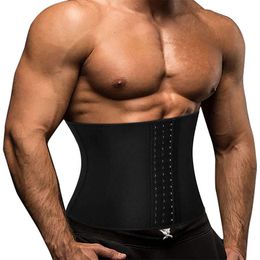 Abdominal Binder for Man Modeling Strap Latex Trainer Body Shaper Corset Tummy Comtol Fitness Waist Girdle Reducing Belts