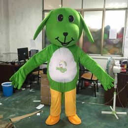 High quality Happy Green Dog Mascot Costumes Halloween Fancy Party Dress Cartoon Character Carnival Xmas Easter Advertising Birthday Party Costume Outfit